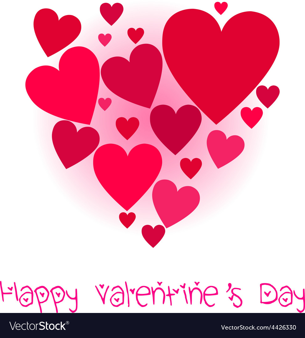 White background with a heart and text