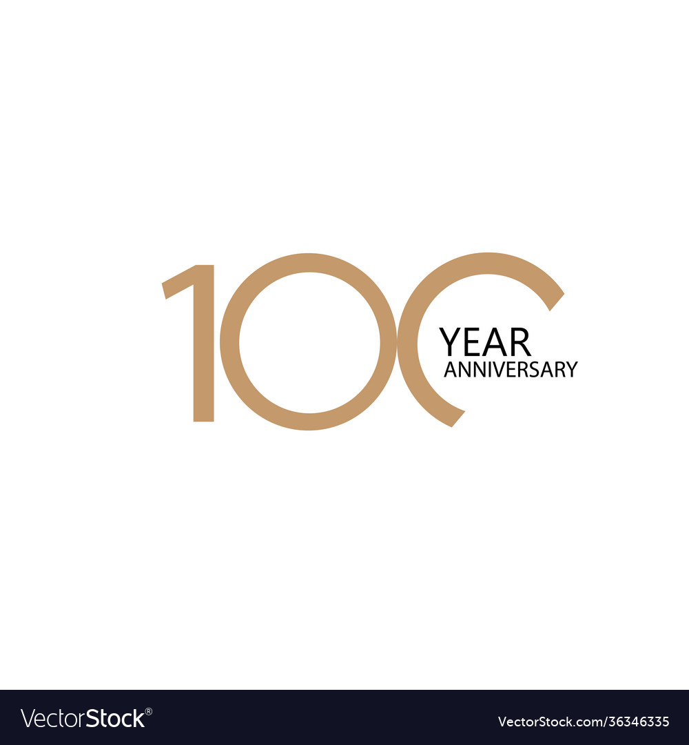 100 year anniversary celebration template design vector image 100 year anniversary celebration template design