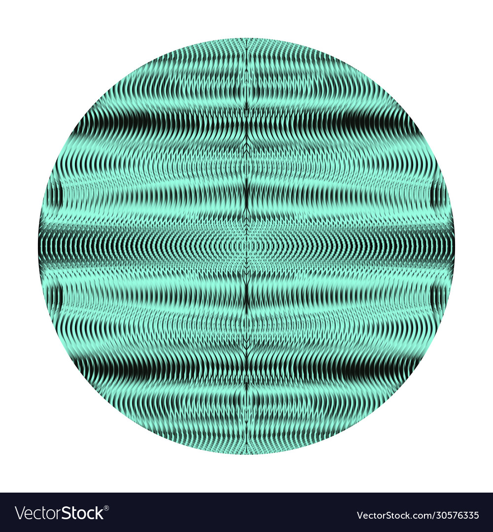 Abstract striped round element design with wavy vector image Abstract striped round element design with wavy