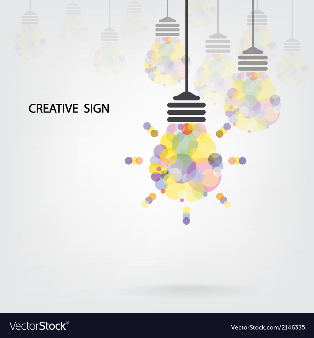 Creative light bulb idea concept background