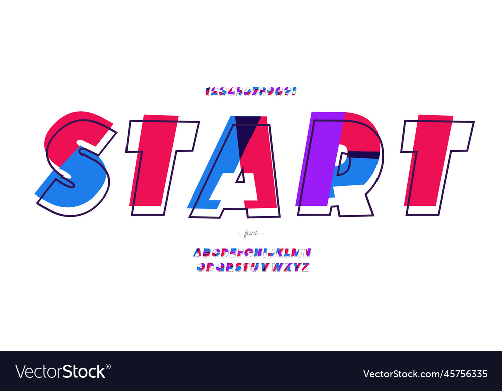 Font color colorful style start name