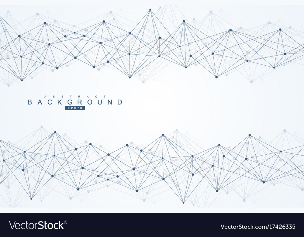 Geometrischer abstrakter Hintergrund mit vernetzter Linie