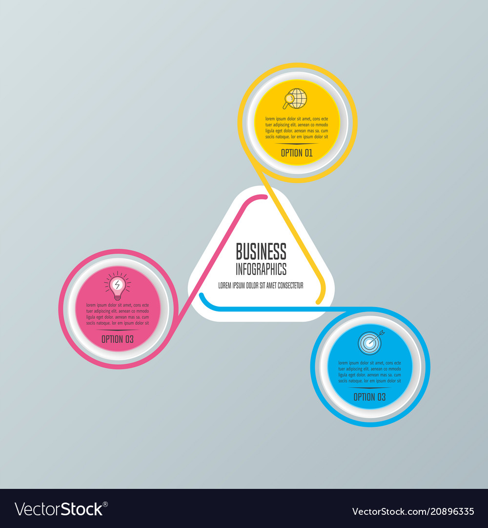 Infographic design business concept with 3 options