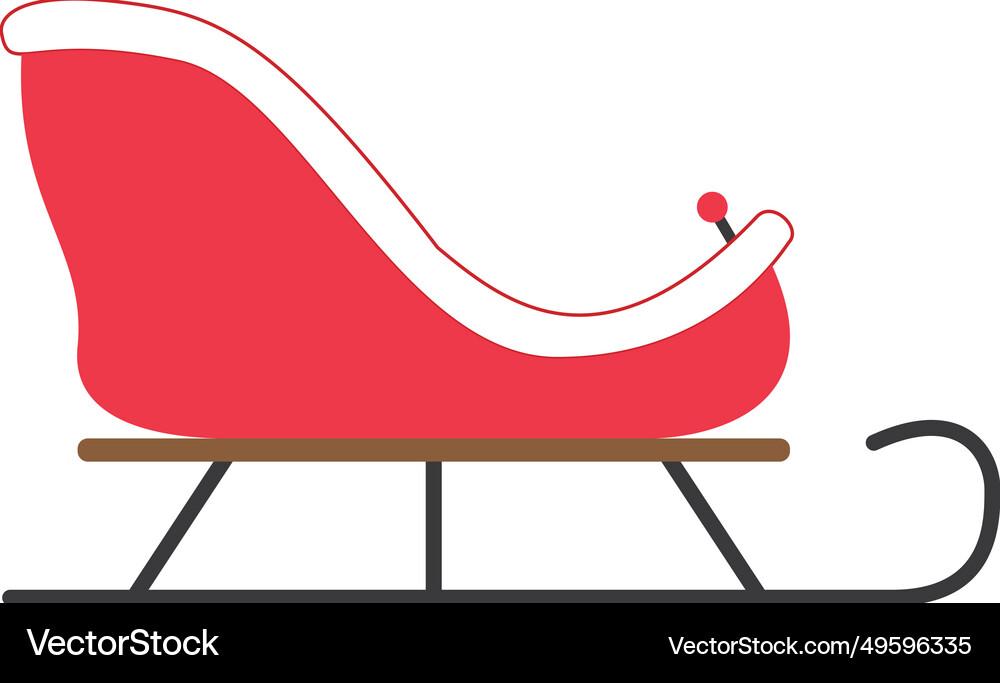 Isolated christmas sledge icon Royalty Free Vector Image