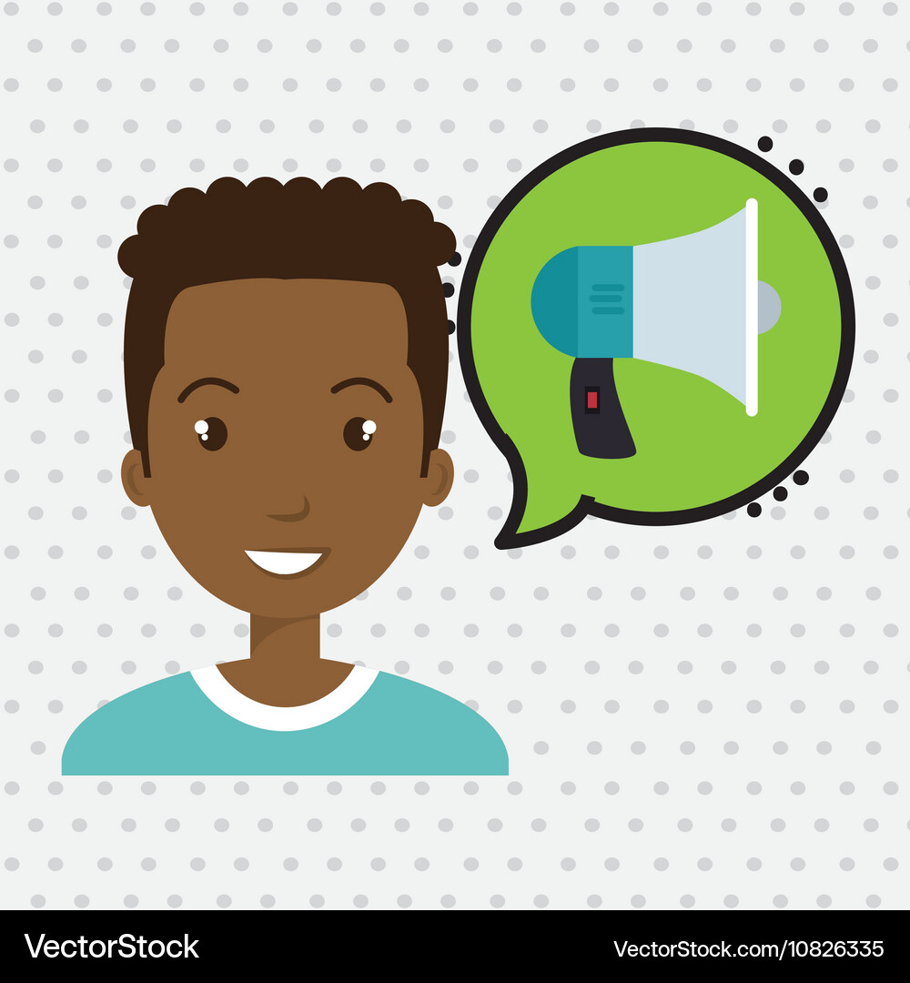 Man thinking creating bubble Royalty Free Vector Image
