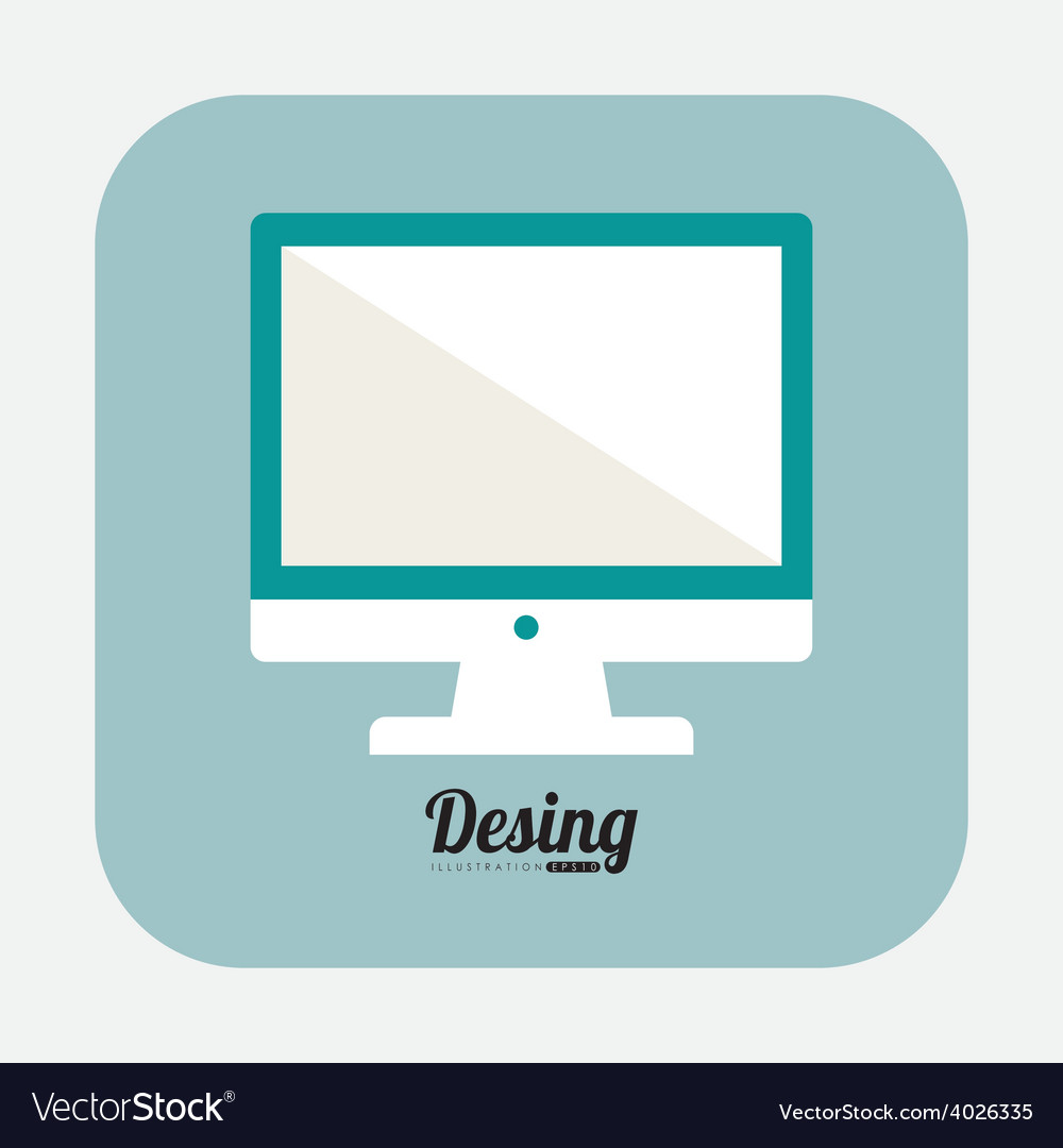 Modern Computer Monitor Icon