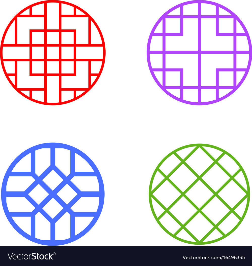Modern round korean pattern window frame