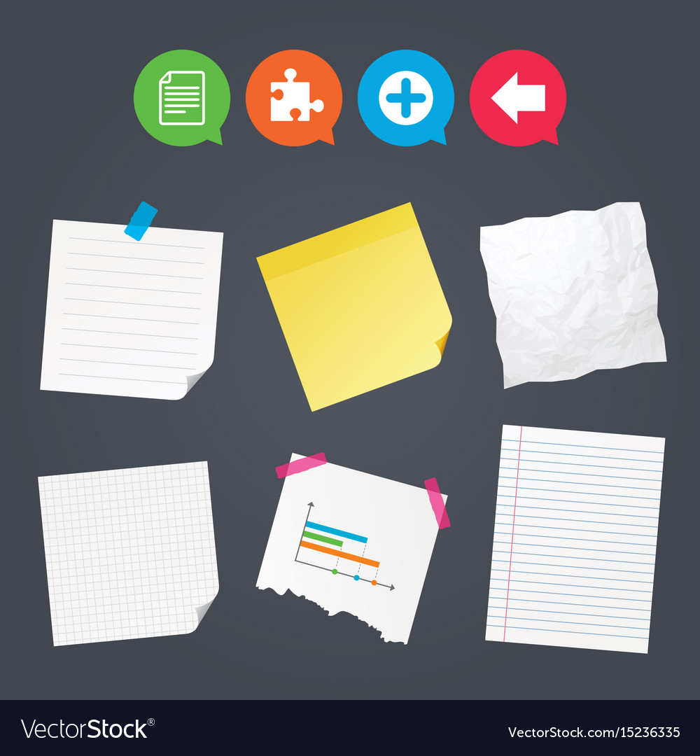 Plus circle and puzzle signs file arrow