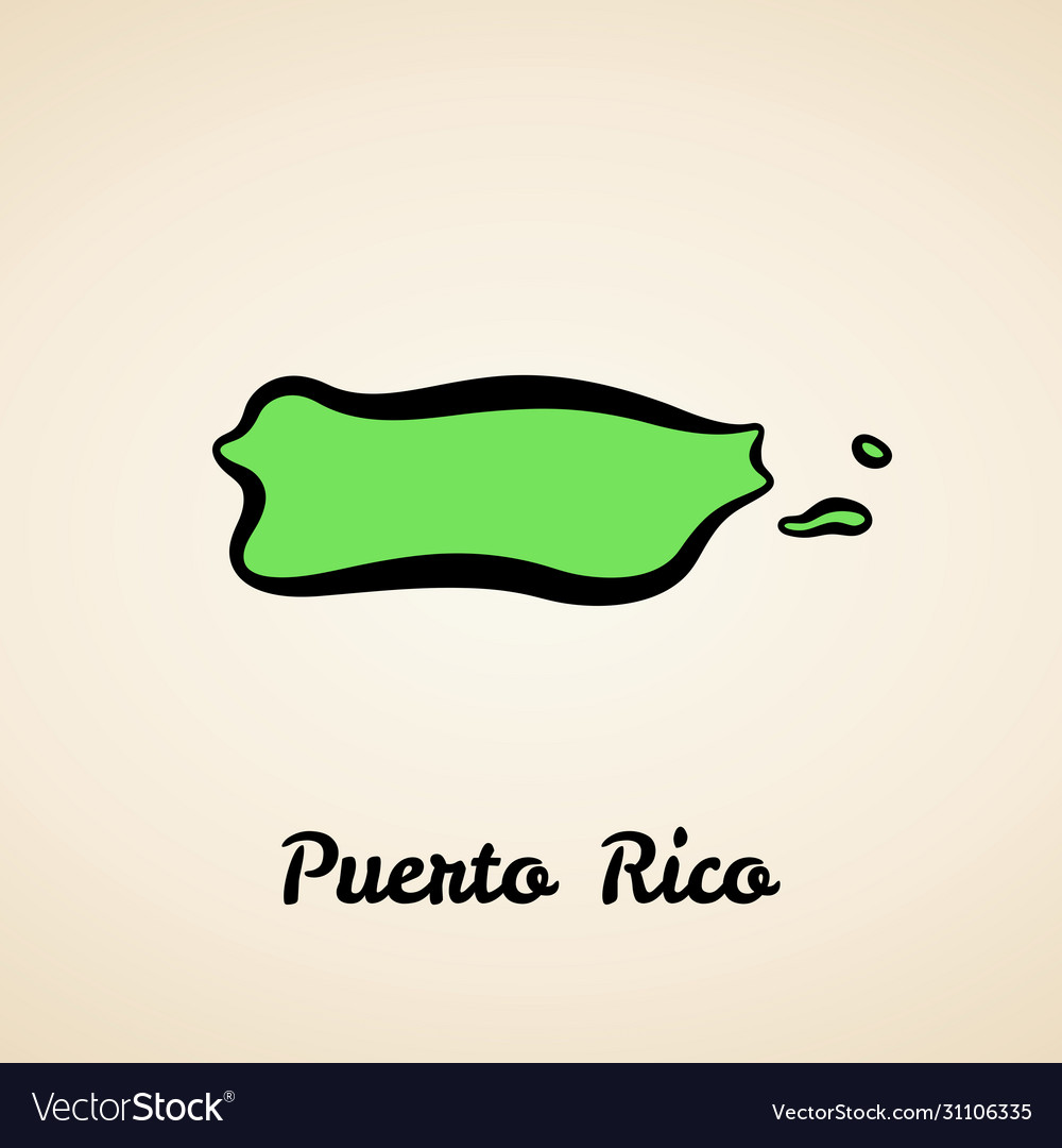 Puerto rico - outline map