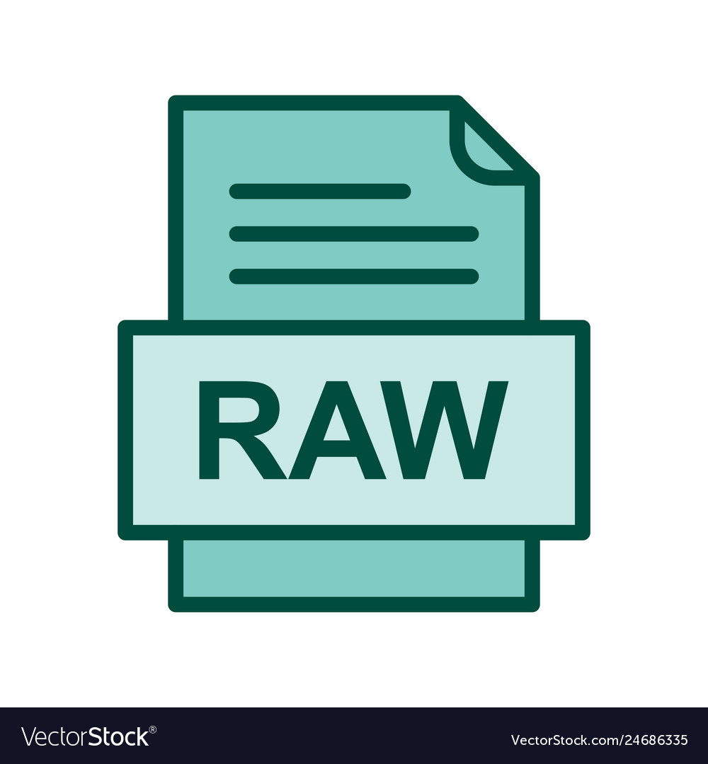 Raw file document icon