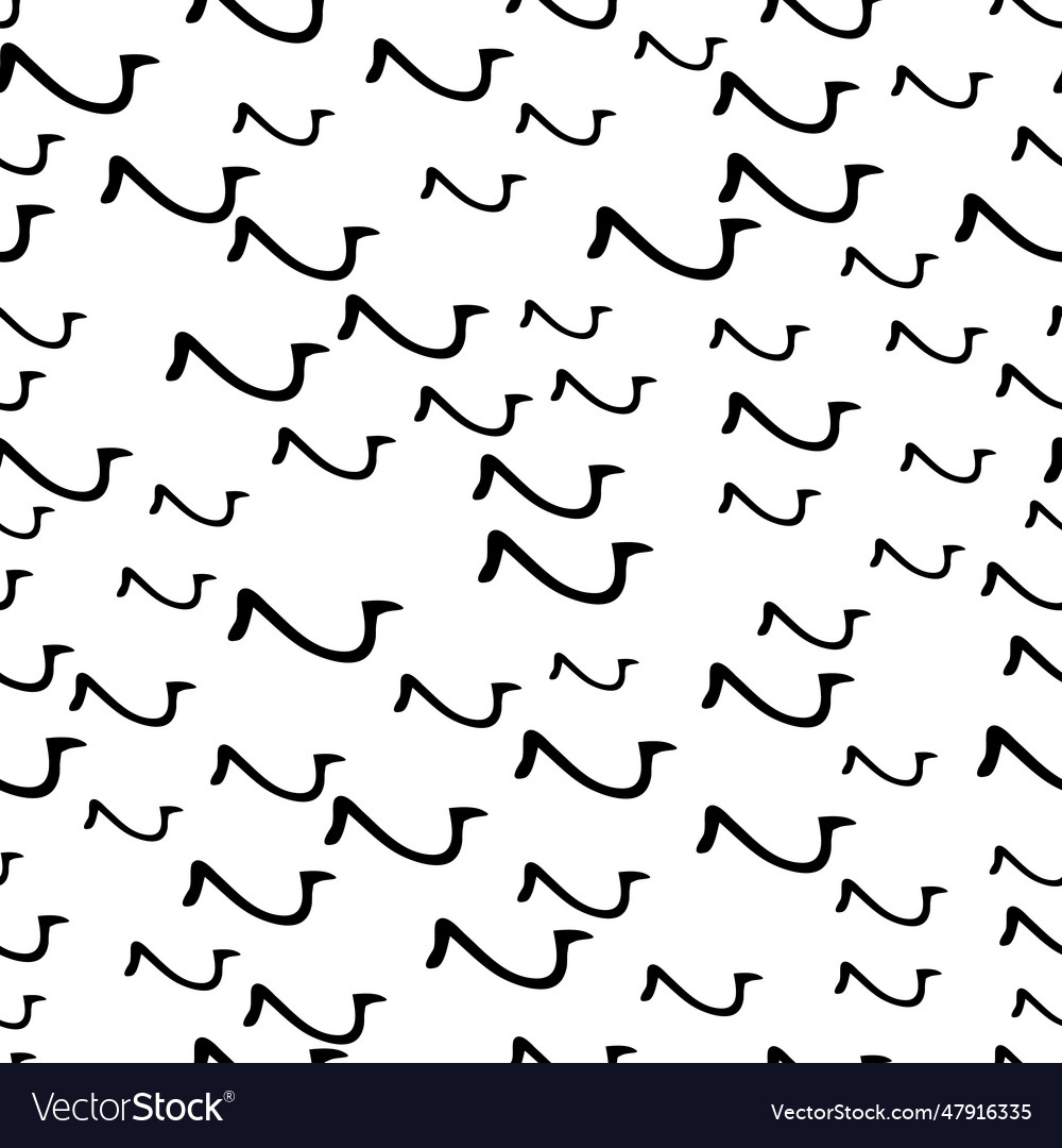 Seamless pattern with sketch squiggle