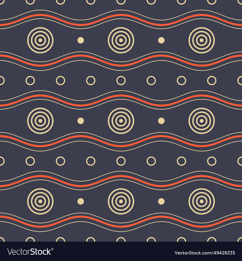 Seamless pattern with small circles dots and wavy Vector Image Seamless pattern with small circles dots and wavy