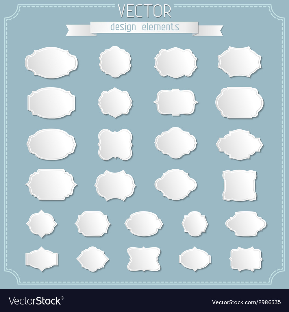 Set of paper badges and labels Royalty Free Vector Image