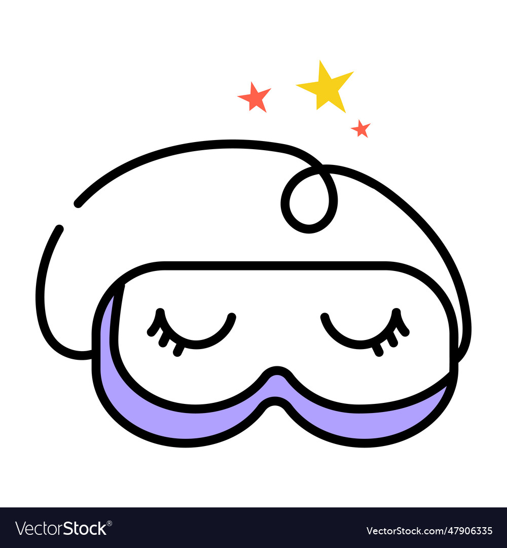 Sleeping mask Royalty Free Vector Image VectorStock