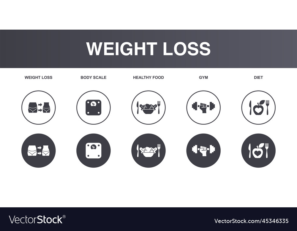 Weight loss body scale healthy food gym diet