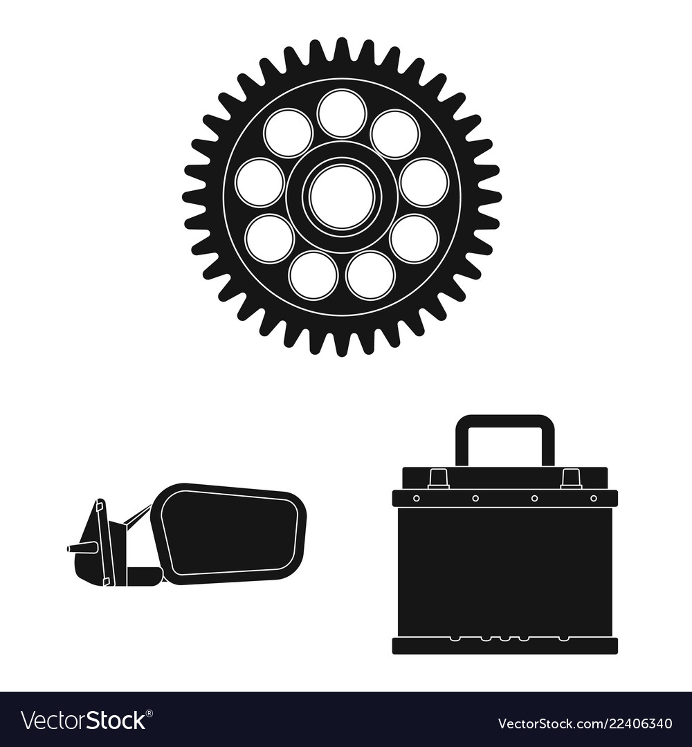 Auto and part logo set vector image Auto and part logo set