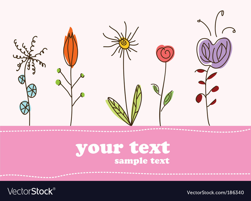 Children gift card flower background