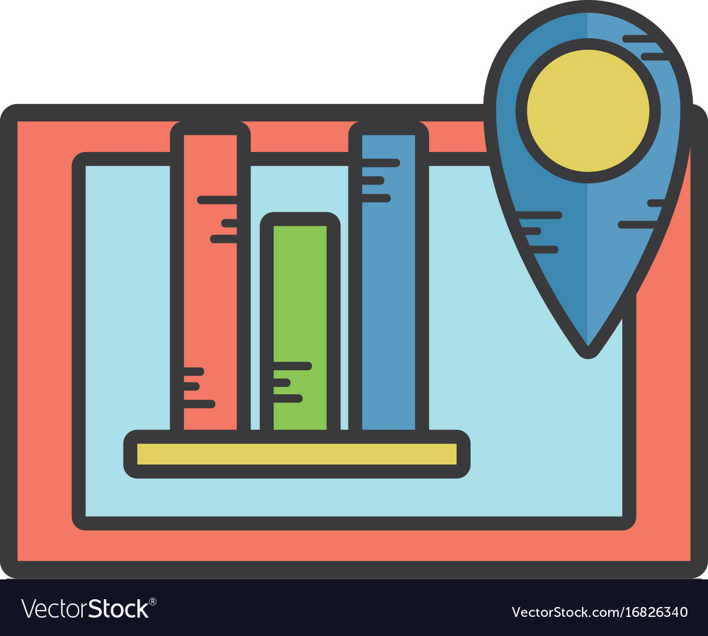 Document with statistics bar diagram graphy