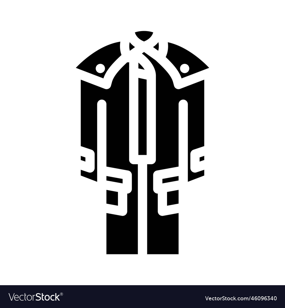 Duster outerwear male glyph icon