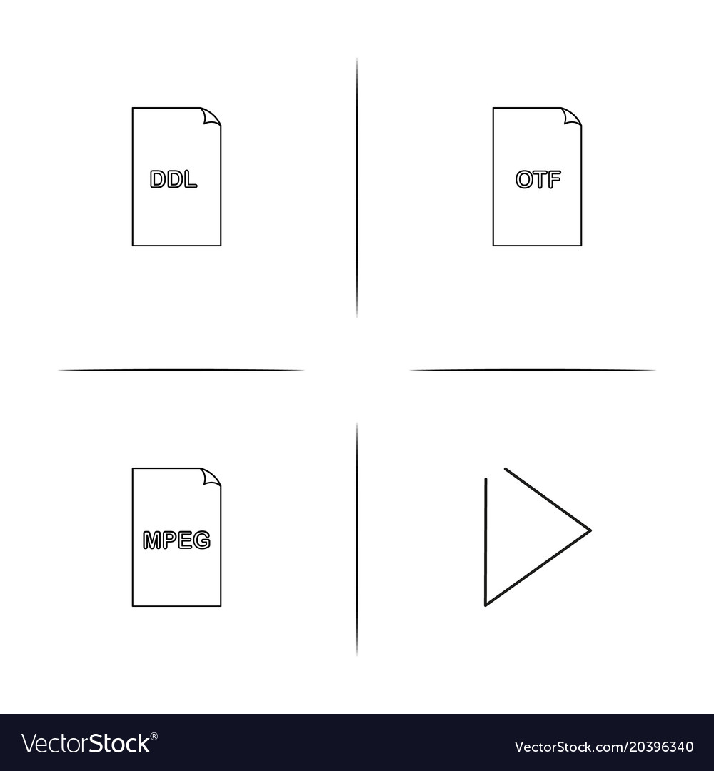 Files and folders sign simple linear icon