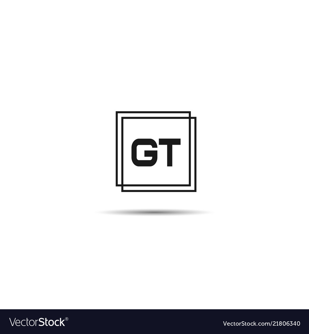 Original Buchstaben gt Logo Vorlage Design