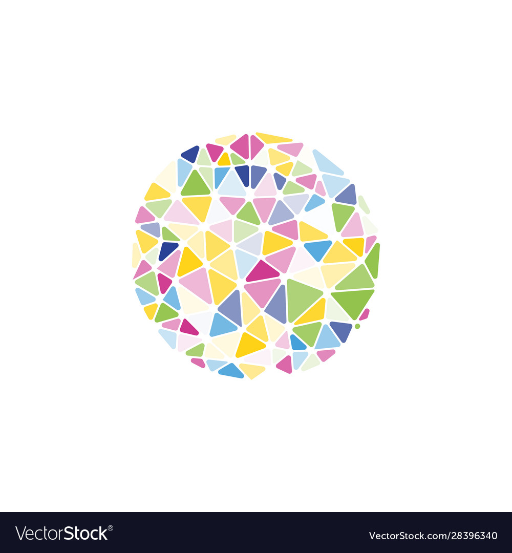Isolated round abstract composition