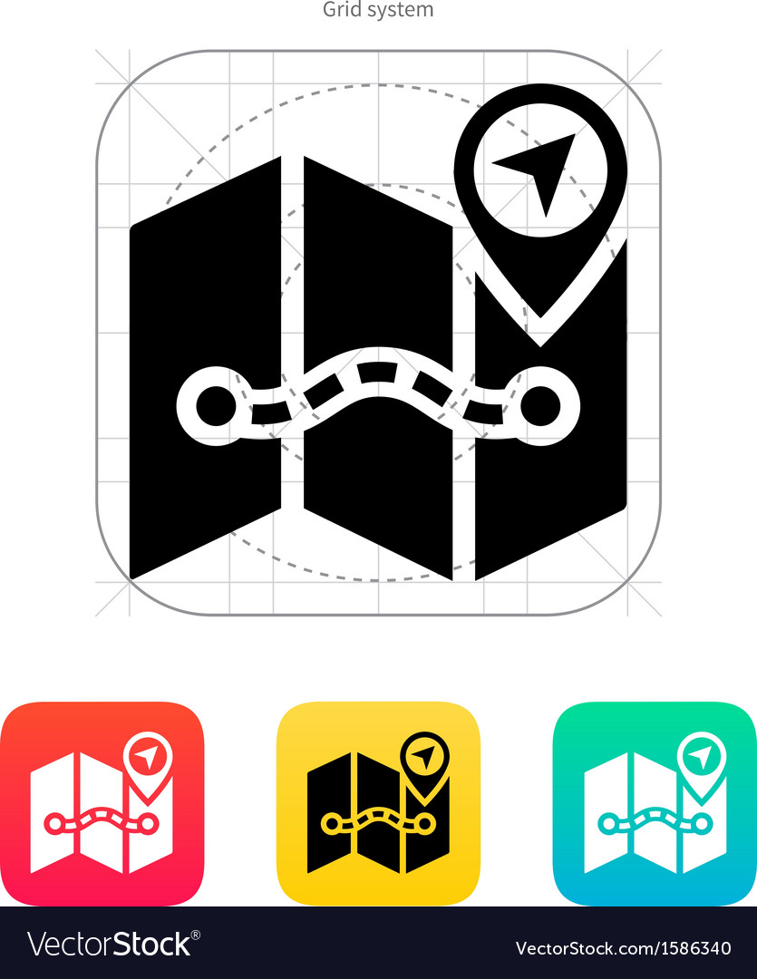 Map icon with pin pointer
