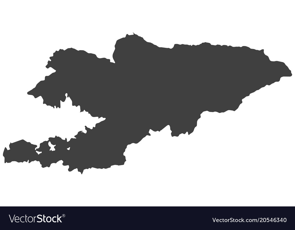 Map of kyrgyzstan Royalty Free Vector Image - VectorStock