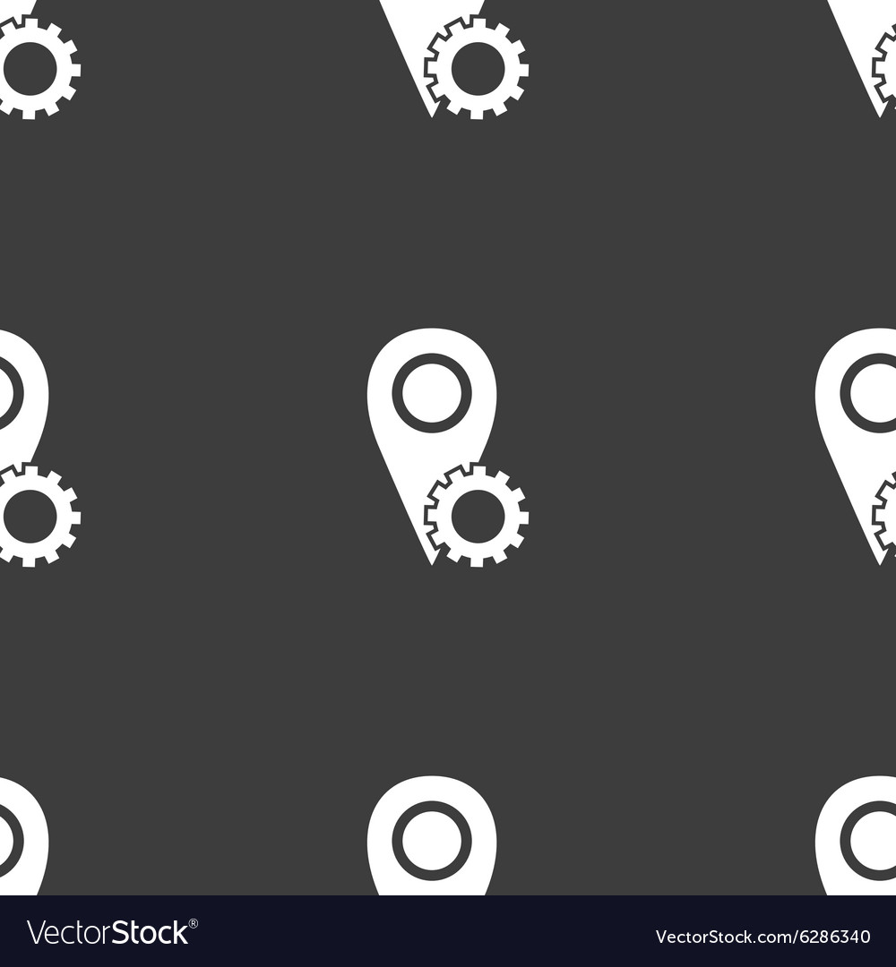 Map pointer setting icon sign seamless pattern