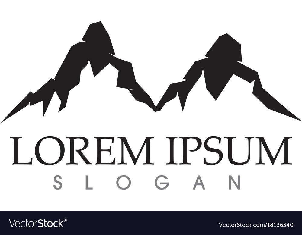 Mountain nature landscape logo and symbols icons