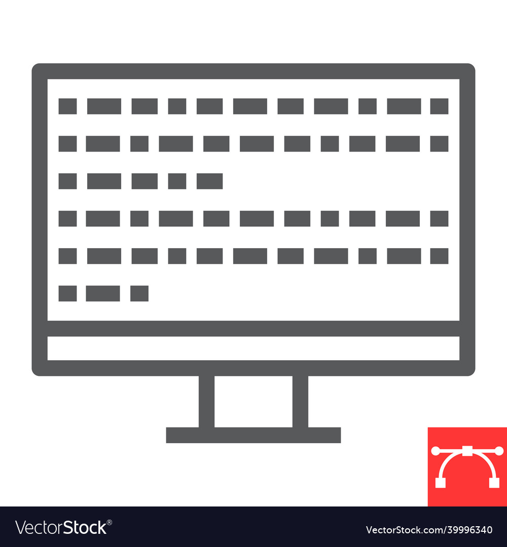 Programming line icon