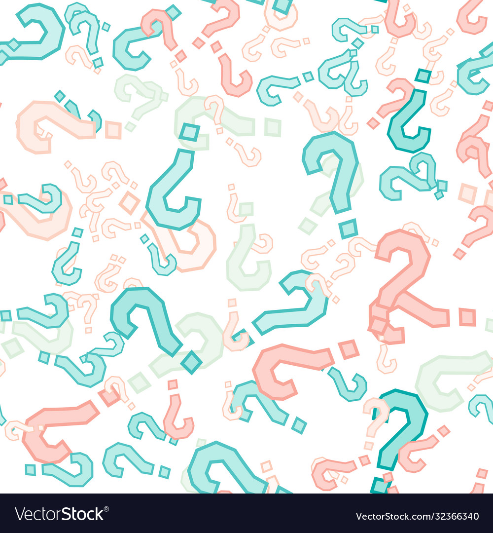 Quiz seamless pattern question marks doubt faq