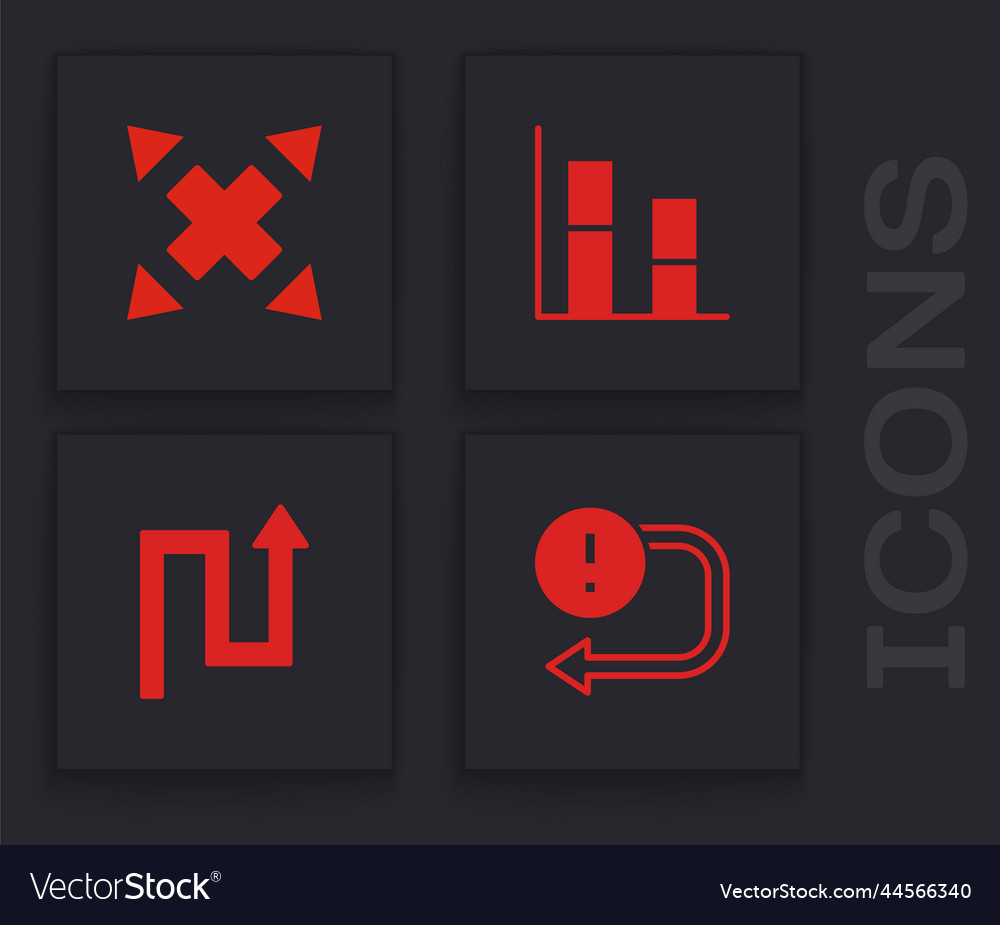 Set arrow many ways directional graph vector image Set arrow many ways directional graph