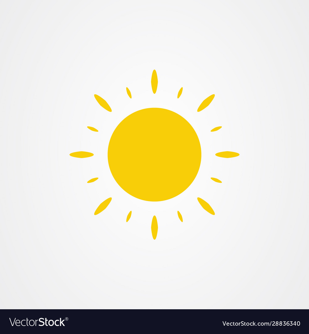 Sun icon summer symbol