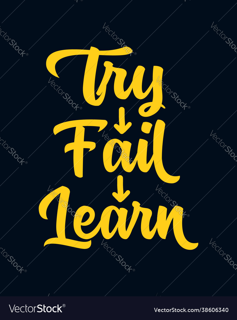 Try learn fail stylish typography design