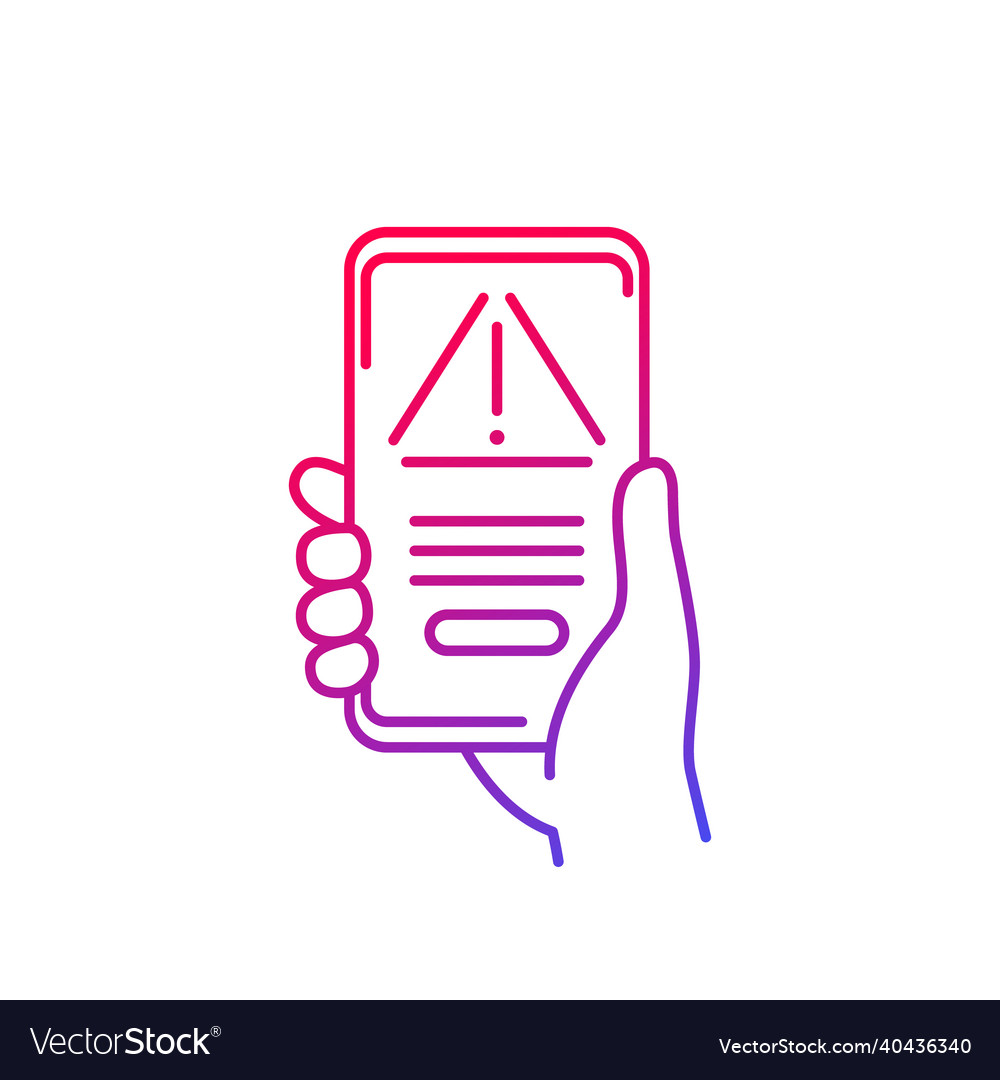 Warning Phone Icon - Error Signal