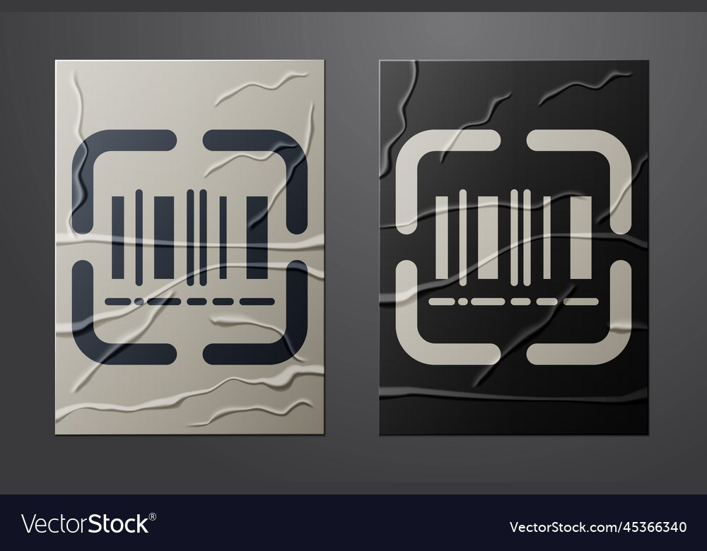 White scanner scanning bar code icon isolated