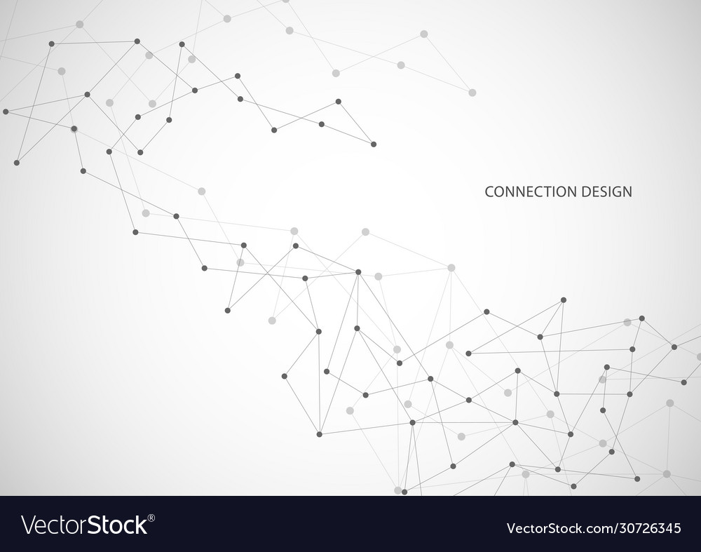 Abstrakte Verbindung Hintergrund mit Linien und Punkten vector image Abstrakte Verbindung Hintergrund mit Linien und Punkten
