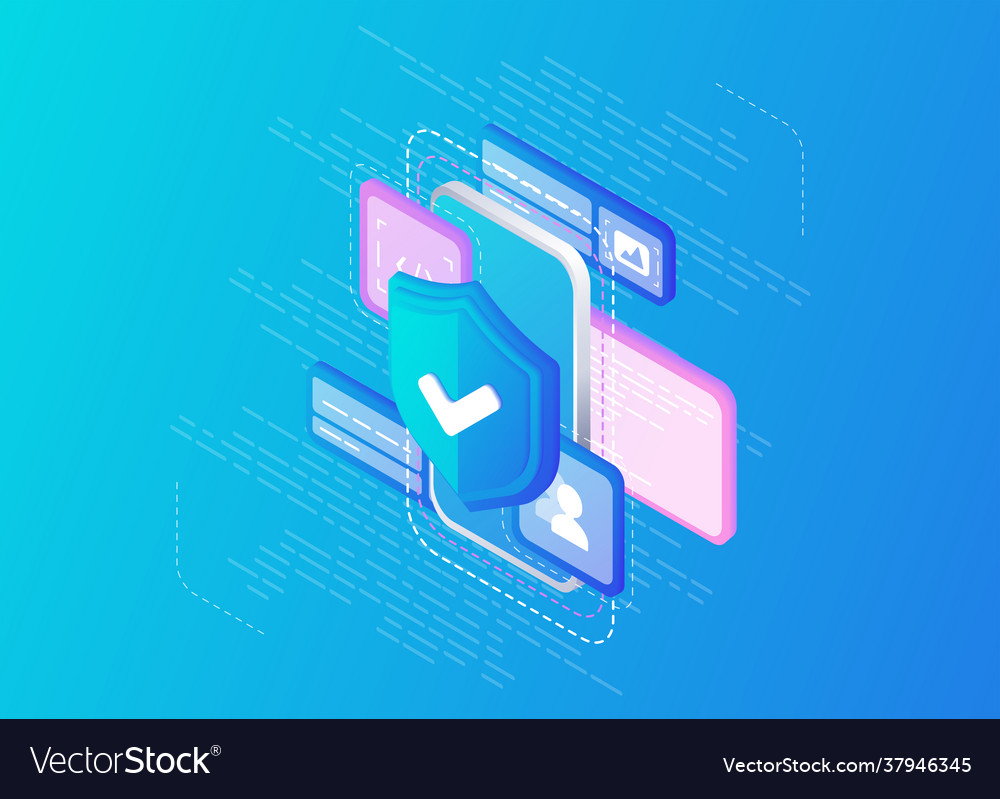 Antivirus online computing internet database vector image Antivirus online computing internet database
