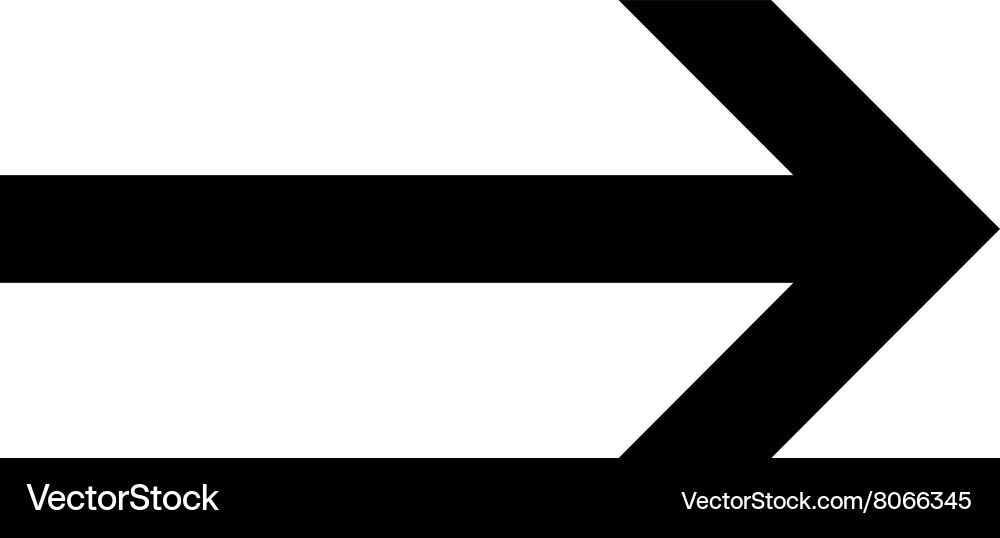Arrow right flat icon Royalty Free Vector Image