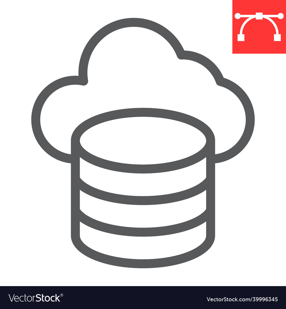 Big data line icon
