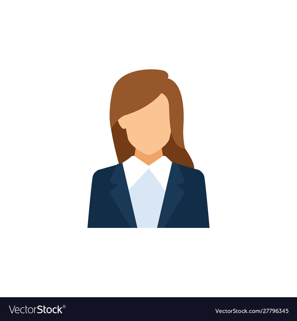 Flat business woman user profile avatar icon Vector Image