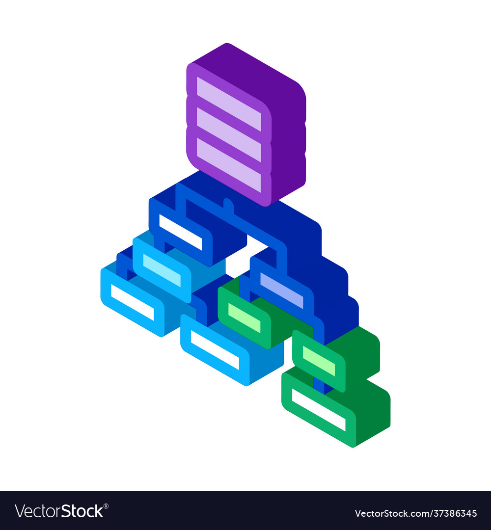 Classification machine learning isometric icon Vector Image