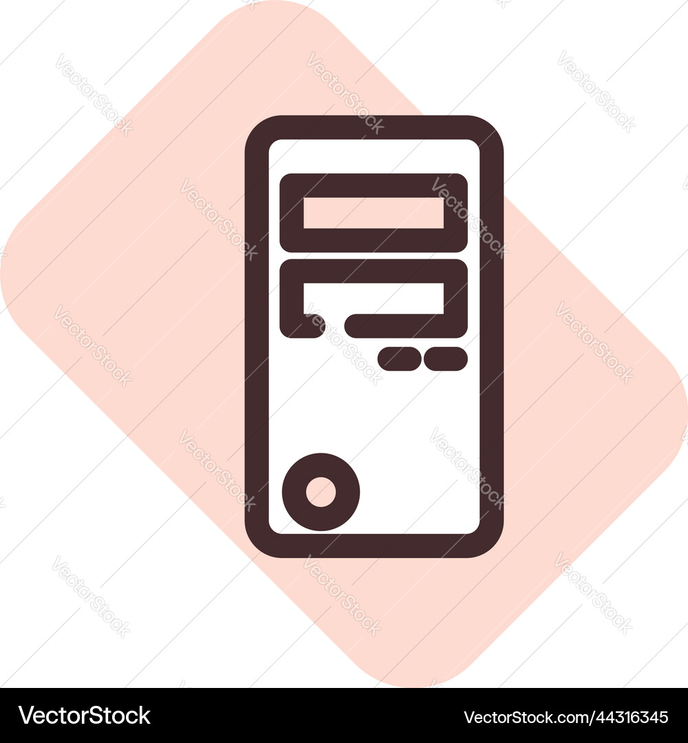 Computer hardware on a white background Royalty Free Vector