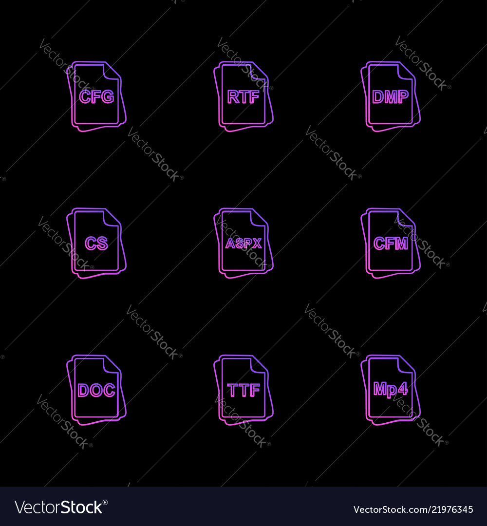 File type files documents eps icons set