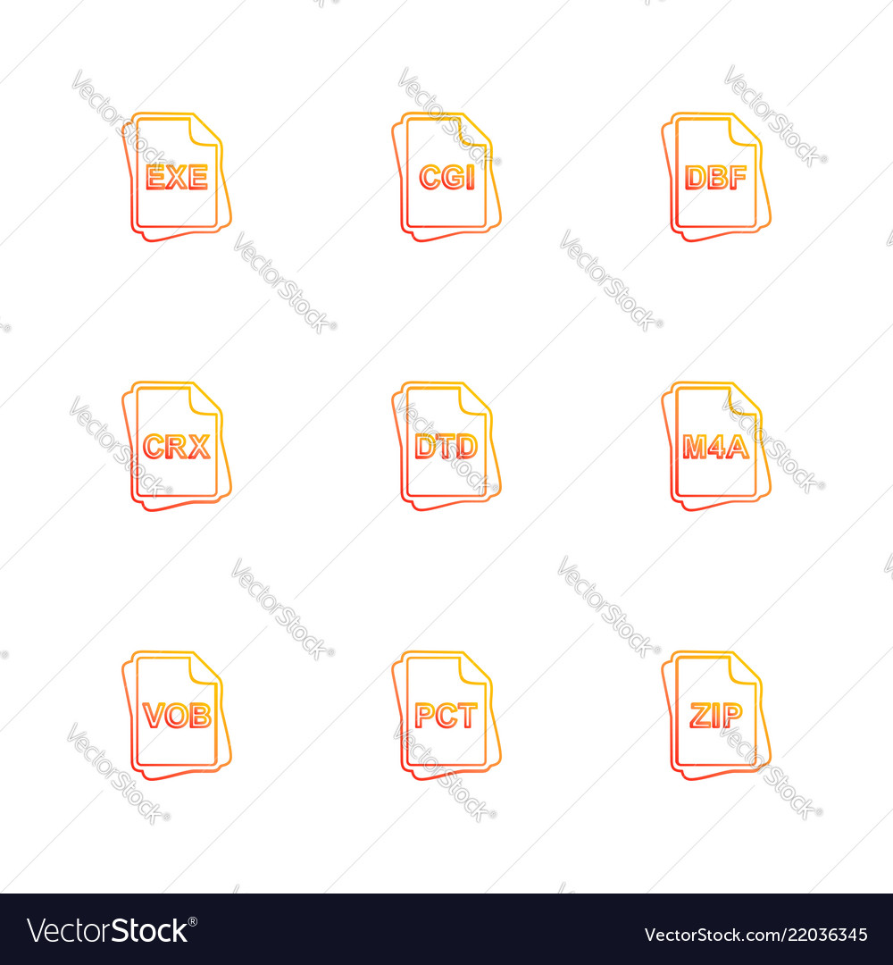 File type files documents eps icons set