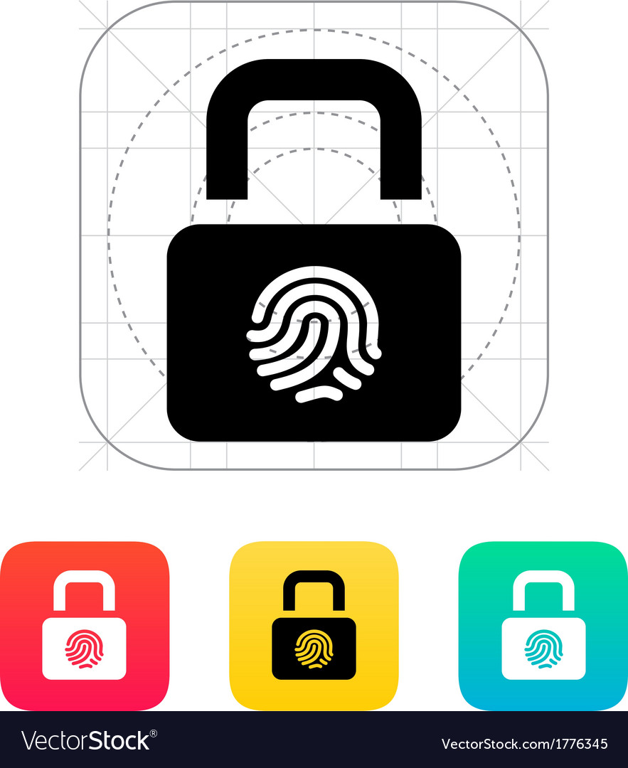 Fingerprint Security Lock Icon