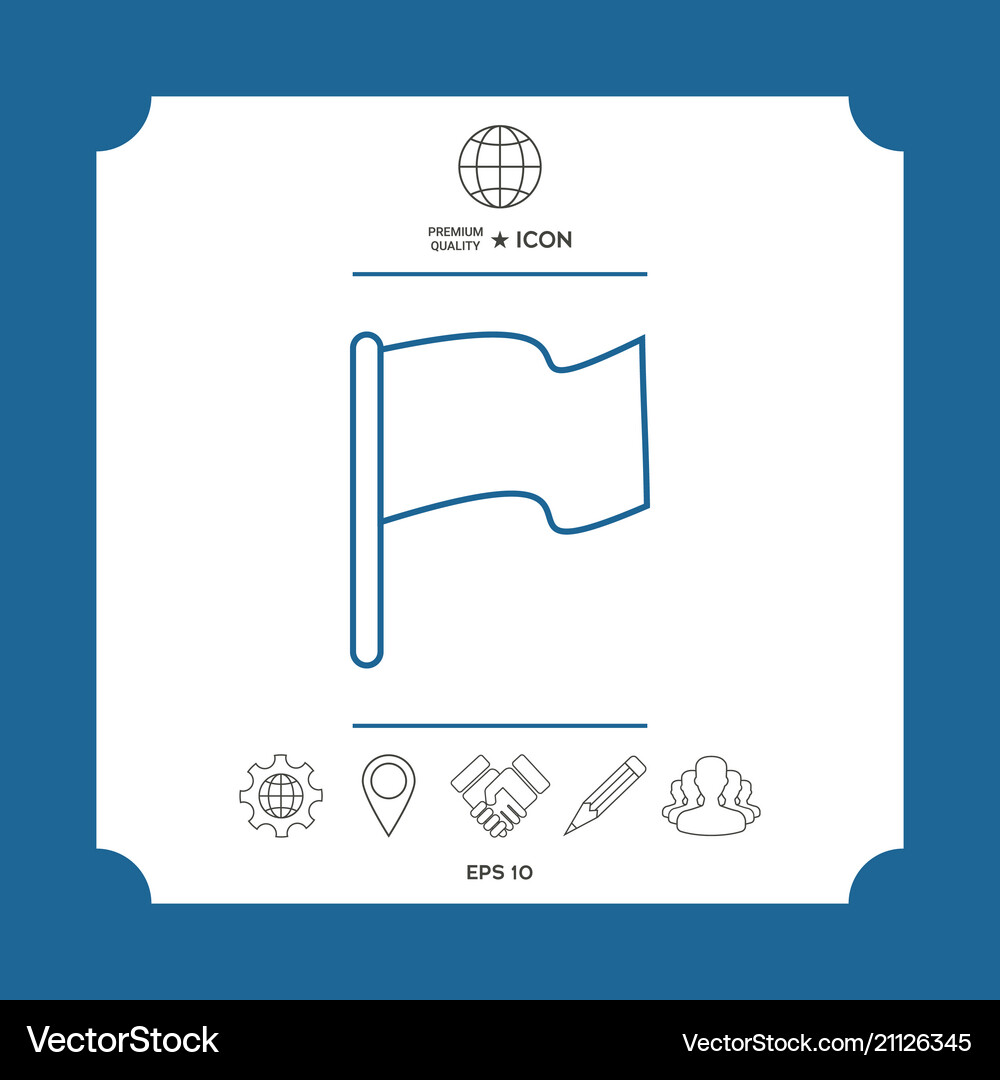 Flag linear icon Royalty Free Vector Image - VectorStock