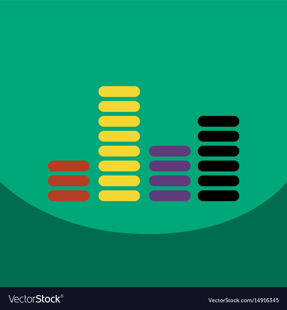 Flat icon design collection sound and audio