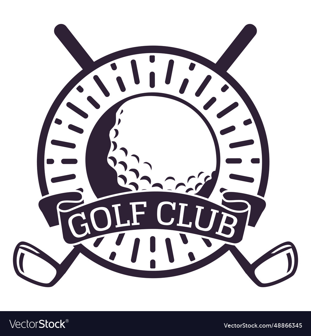 Golf club ball circle badge sticker